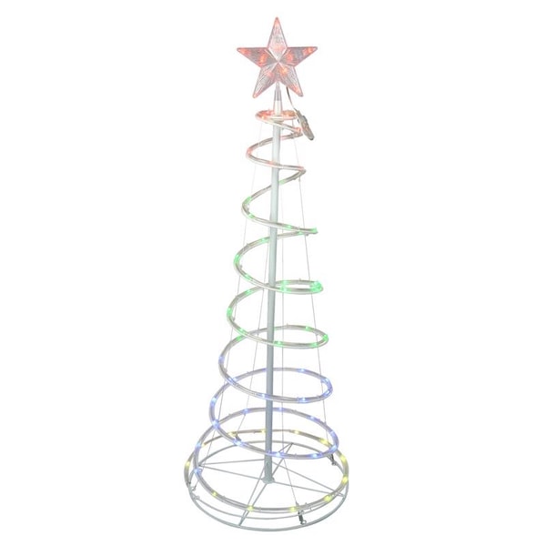 Living Accents Celebrations 4 ft. Slim LED 73 ct Spiral RGB Ribbon